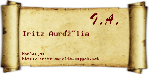 Iritz Aurélia névjegykártya
